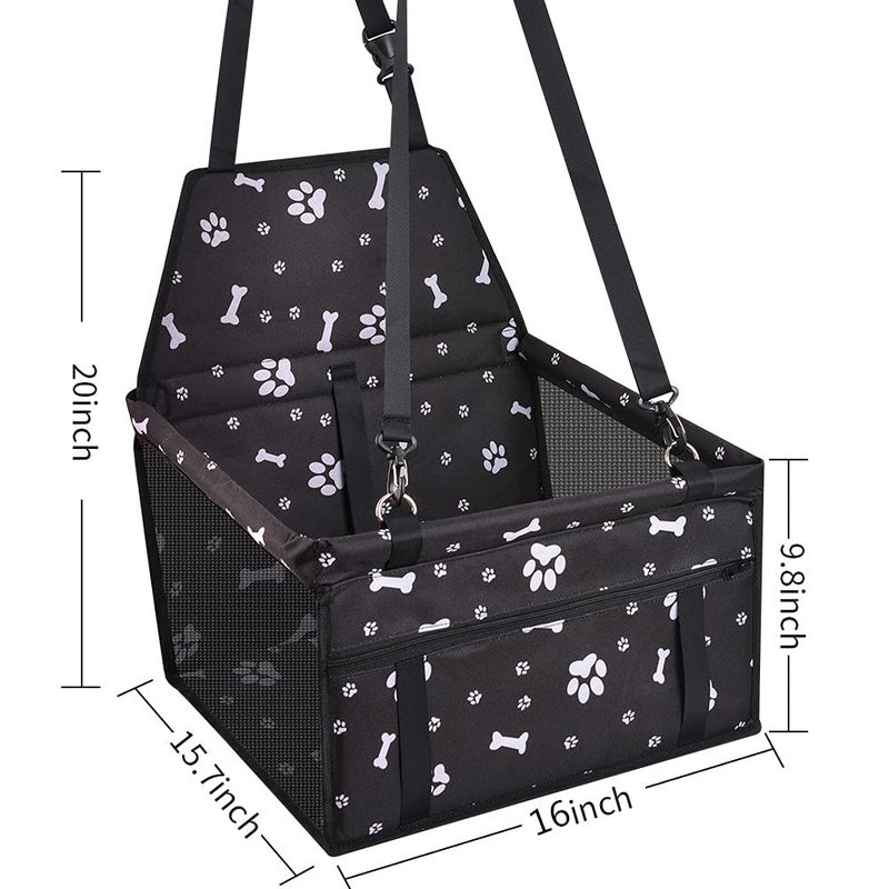 SWIHELP Dog Car Seat Puppy Portable Pet Booster Car Seat with Clip-On Safety Leash and PVC Support Pipe, Anti-Collapse,Perfect for Small Pets - Image 2